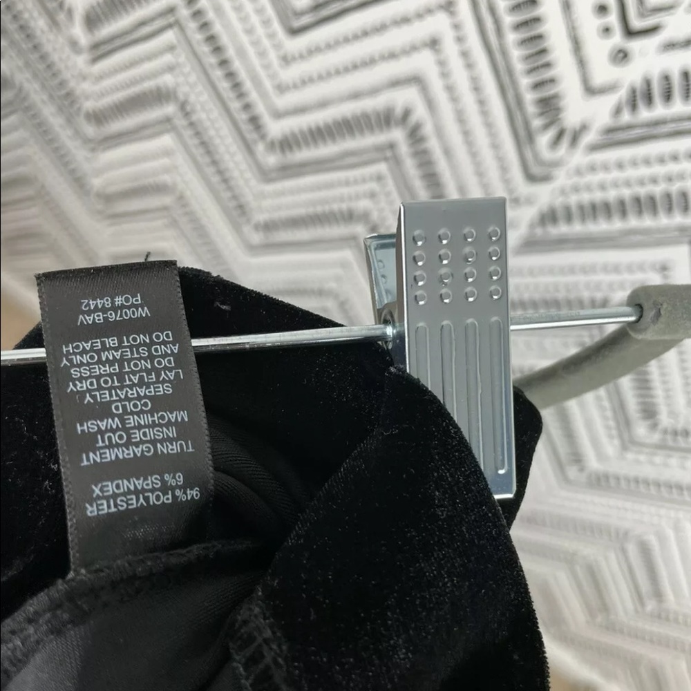 Betabrand Black Velvet Mid Rise Bootcut Pants XL - Picture 7 of 8
